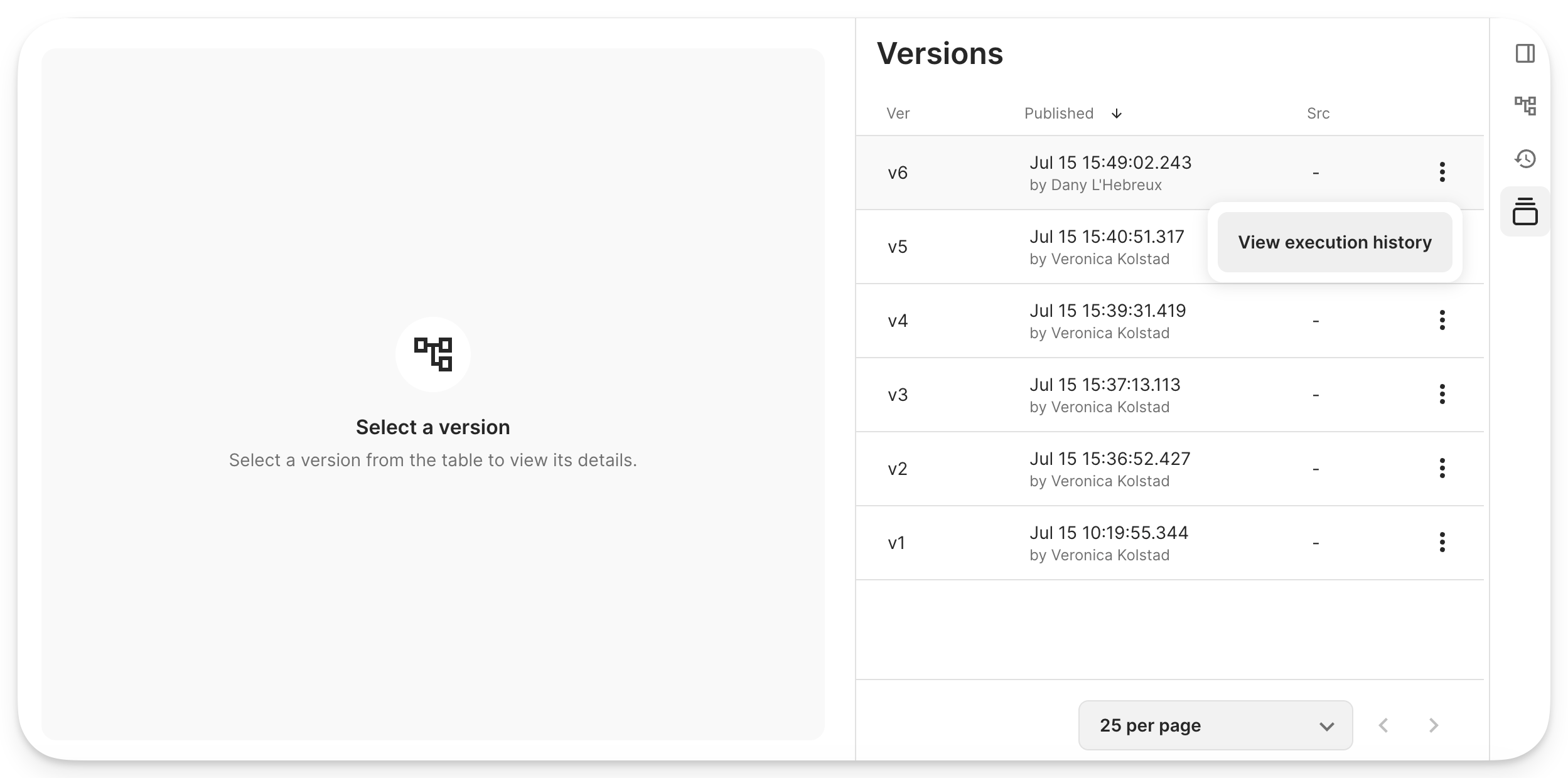 View execution history of a specific workflow version.png